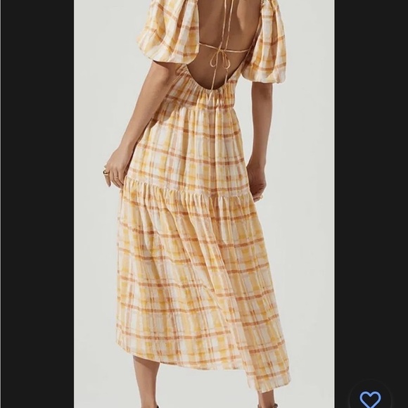 NWOT ASTR the Label Orange Plaid Dress - Picture 2 of 7